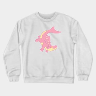 Cute Pink Shark Dragon Crewneck Sweatshirt